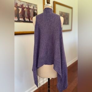 Italian Mohair and Wool Purple Elegant Sweater Vest
